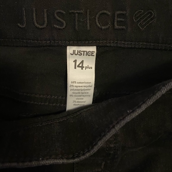 Justice black pull on jeggings - Picture 3 of 3
